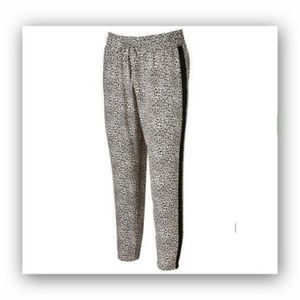 NWT Apt. 9® Tapered Tuxedo Ankle Pants Cheetah drawstring elastic waist
